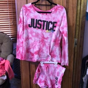Justice Love: short/sweatshirt set